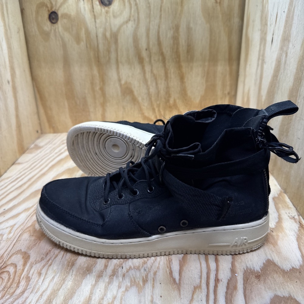 Nike Black High-Top Athletic Sneakers with Cream Sole
